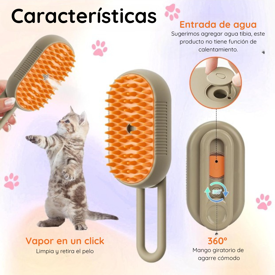 Cepillo de Vapor para Mascotas