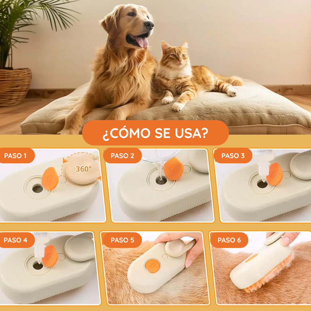 Cepillo de Vapor para Mascotas